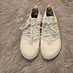 Ecco White and Orange Athletic Shoes